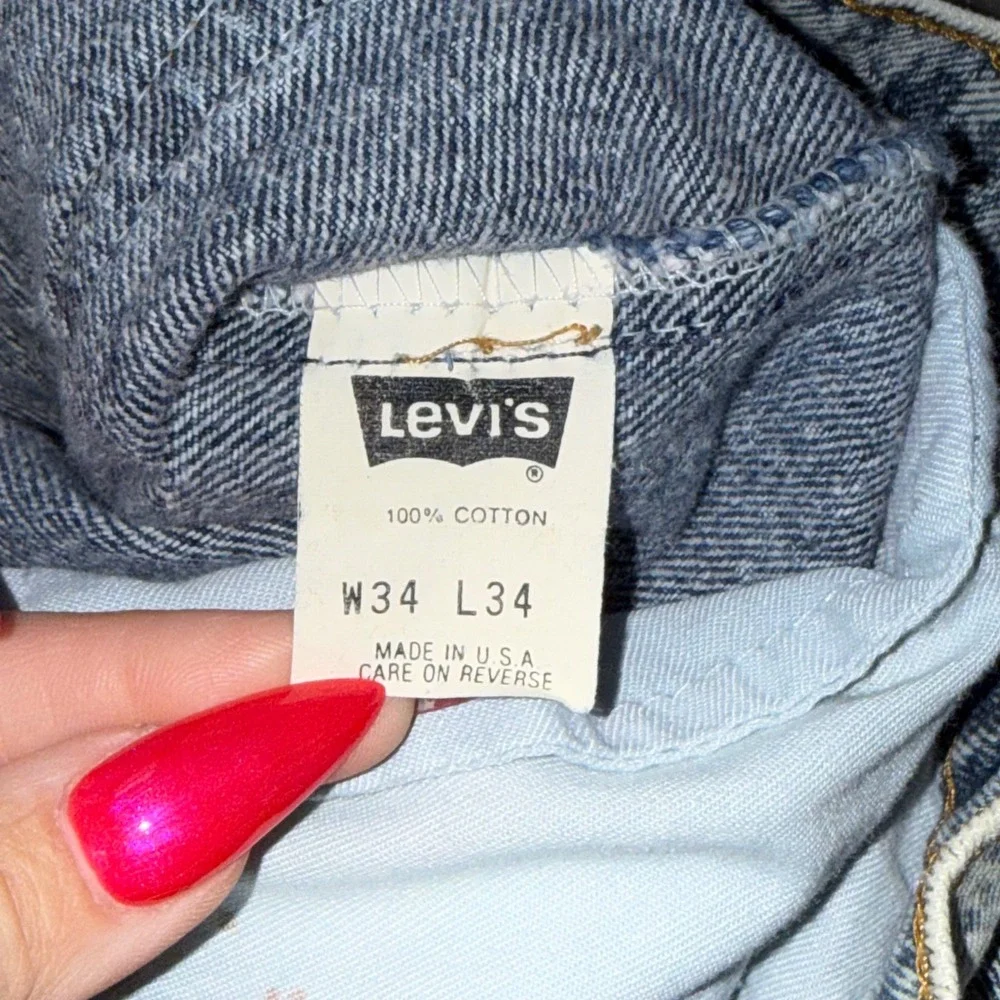 Levi's 506 XX Jeans Mens 34x34‎ Blizzard Wash Vtg Made in USA Straight Leg
